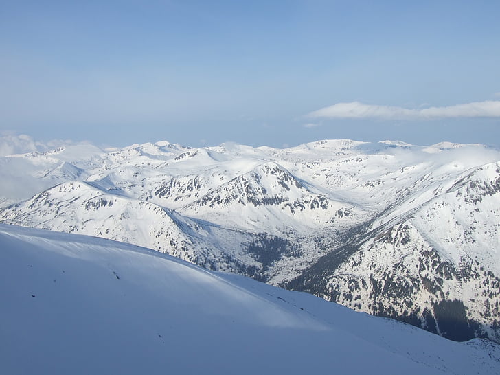 montanhas, Bulgária, Inverno, neve, montanha, natureza, dos Alpes