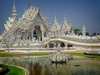 Wat rong khun, Chiang rai, Tailandas, Budizmas, Azija, Architektūra, Buda