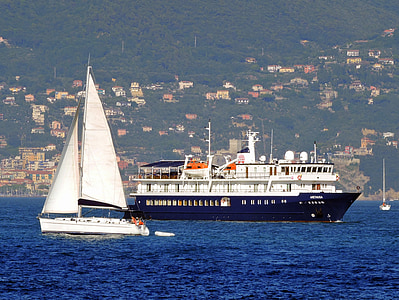 barco, vela, de la nave, mar, Porto venere, Liguria, Italia