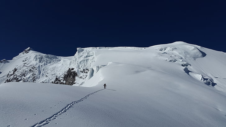 Ortler, Backcountry-Skifahren, Alpine, Nordwand, Berge, in Südtirol, Vinschgau