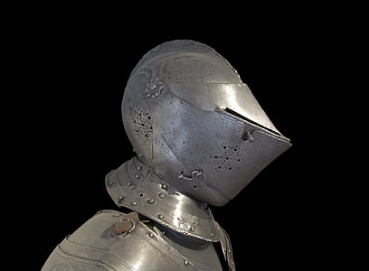 armatura, metallo, casco, corazzato, medievale, visualizzazione, Parigi