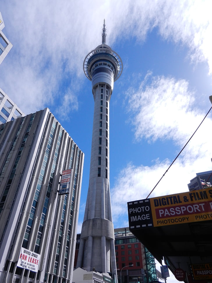 Uusi-Seelanti, Auckland, Tower, arkkitehtuuri, kuuluisa place, rakennettu rakenne, kaupunkien kohtaus