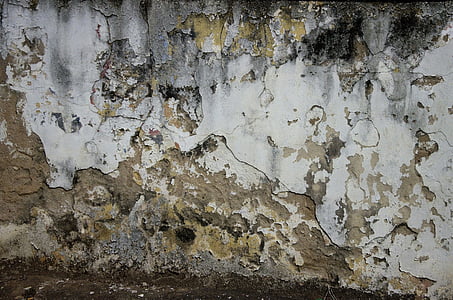 wall, painting, peeled, old, aged, time