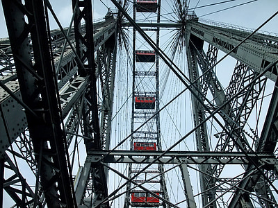 Vienna, Áo, Ferris wheel, Prater, công viên giải trí, xây dựng, thép