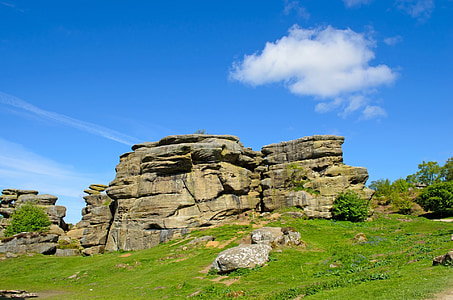 paisatge, primavera, Roca, pedra, paret, l'estiu, Anglaterra