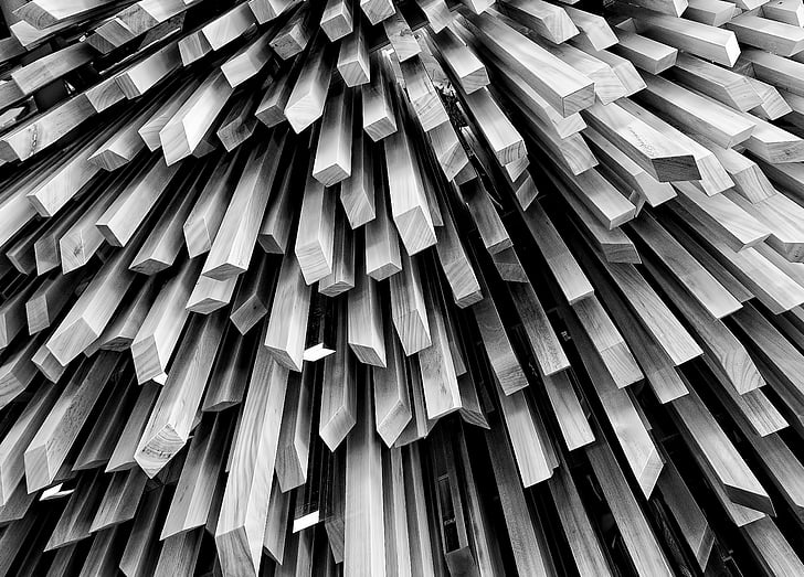 logs, lumber, black, white, black and white, full frame, backgrounds
