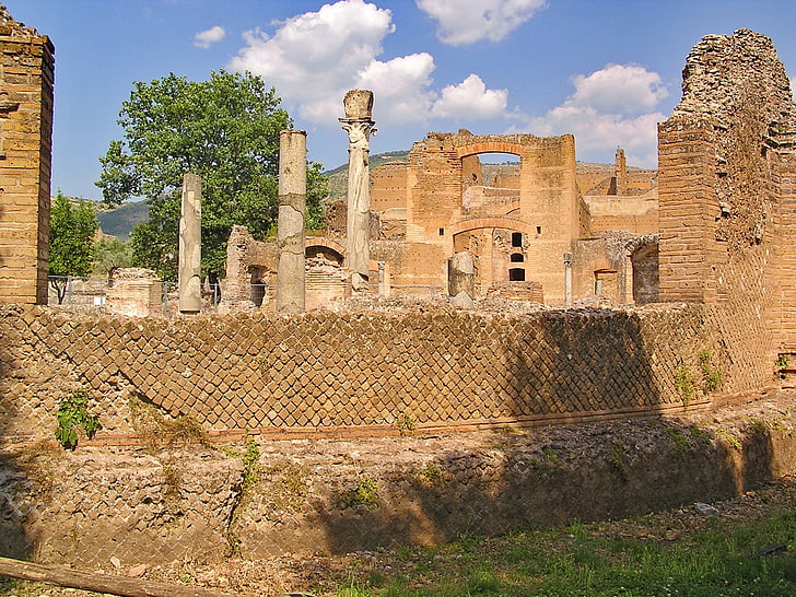 Villa adriana, villa Adrianaan, Tivoli, Italia, Euroopan, antiikin, Ruin