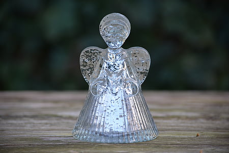 Anděl, skleněné nádobí, obrázek, Modli se