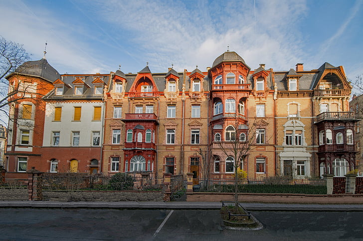 Darmstadt, Hesse, Németország, John negyed, régi épület, óváros, Nevezetességek
