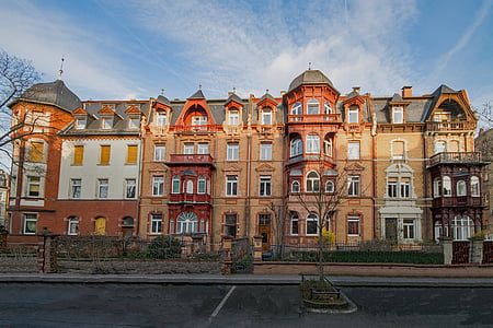 Darmstadt, Hesse, Vācija, Džons, ceturksnim, vecā ēka, Vecrīgā, interesantas vietas