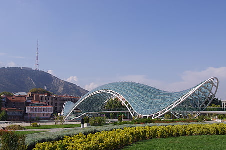 Tbilisi, ciutat, capital, Geòrgia, Pont, Mtkvari, Torre de TV tbilisi