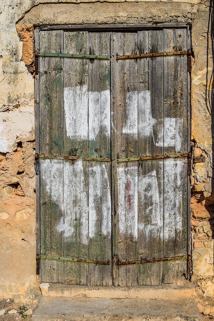 door, old, aged, weathered, rusty, entrance, wooden