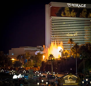 Mirage, Las Vegasissa, tulipalo enhibit, maisema, näkymä, Matkailu, vapaa-ajan