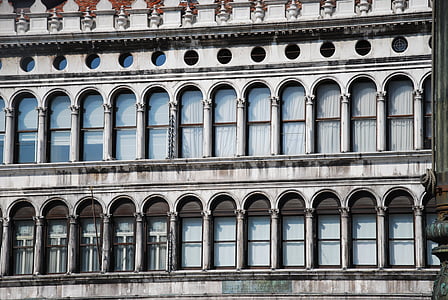 plaça, Venècia, finestra, arquitectura, Europa, edifici exterior, renom