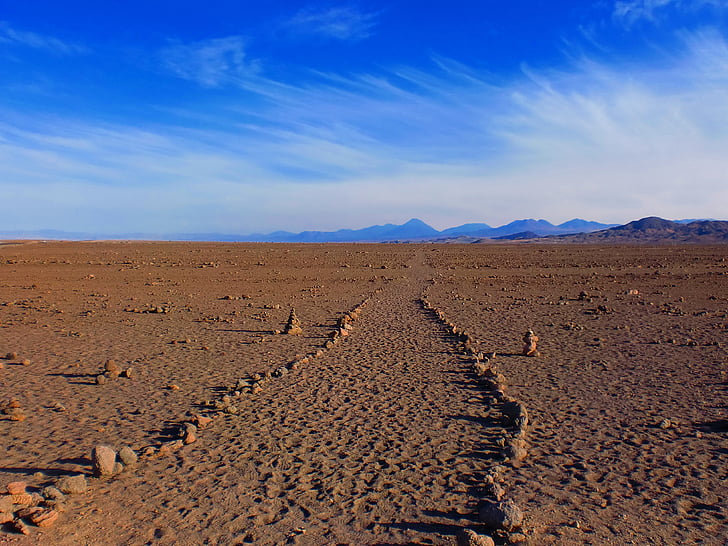 inca, path, desert, sand, mountain, stones, migratory path