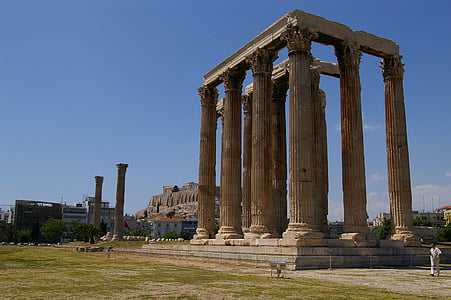 Храмът на Зевс, Гърция, Гръцки, Атина, олимпиец, забележителност, Паметник