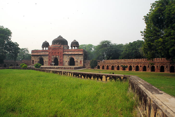 Delhi, humayung graf, vervuiling, monument, Mausoleum