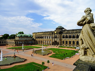Dresden, Tyskland, Terrassenufer, Altstadt, historie, Frauenkirche, gammel bygning