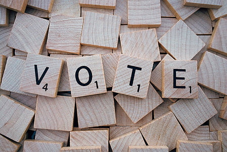 vote, word, letters, scrabble, wood - Material