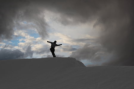 สโนว์บอร์ด, หิมะ, ฤดูหนาว, สโนว์บอร์ด, snowboarder, ภูเขา, กระโดด