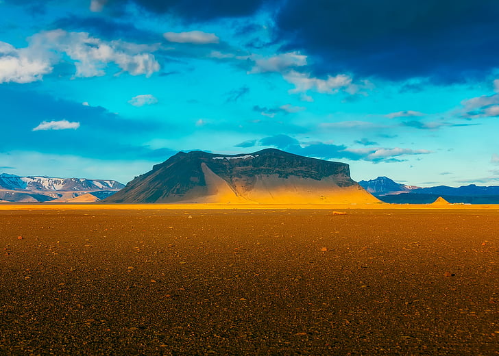 Islandija, turizmo, dangus, debesys, kraštovaizdžio, kalnai, Gamta