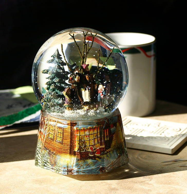 snow globe, christmas, snow, holiday, december, decoration
