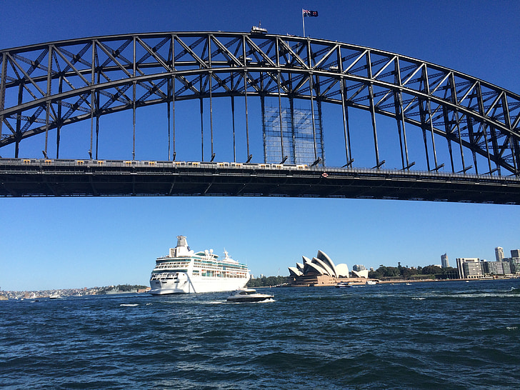 Sydney harbour bridge, Sydney, Most, Opera ho, přístav, Austrálie, město