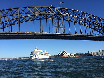 Sydney harbour bridge, Sydney, Bridge, Opera ho, hamnen, Australien, staden
