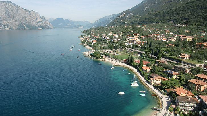 Lago di Garda, Itálie, jezero, banka