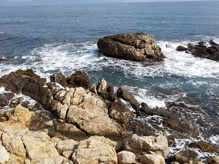 alam, batu, laut, pantai berbatu, air, Spanyol