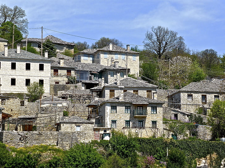 Dorf, Stein, Architektur, Europa, traditionelle, mediterrane, Gebäude