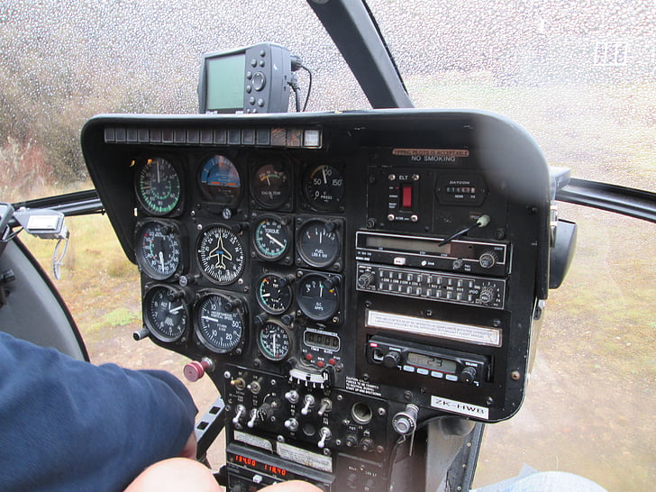 вертоліт, пульт управління вертольотом, панель керування, панелі, чоппер, Авіація, літак
