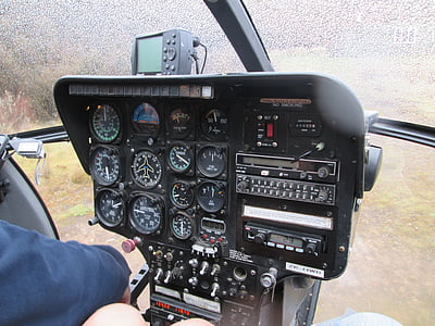 直升机, 直升机控制面板, 控制面板, 小组, 斩波器, 航空, 飞机