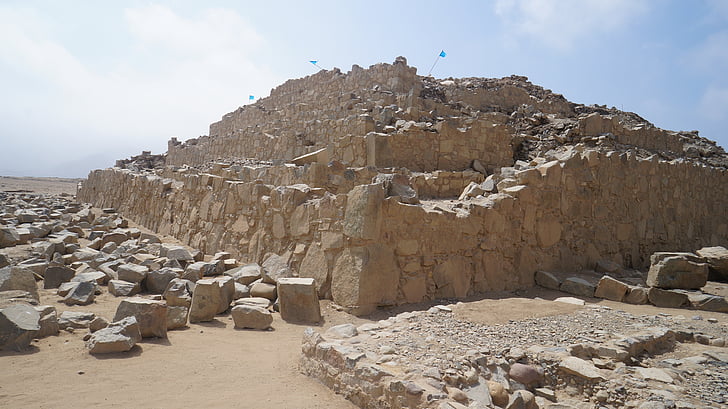 Caral, Huaca, ruin, Peru, arv, arkæologiske peru