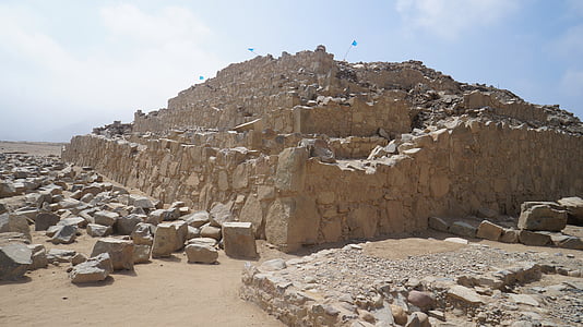 caral, huaca, ruin, Peru, kulturarv, arkeologiske peru
