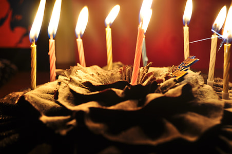 рожден ден, свещи, торта, Щастлив, Сладко, забавно, празнуват