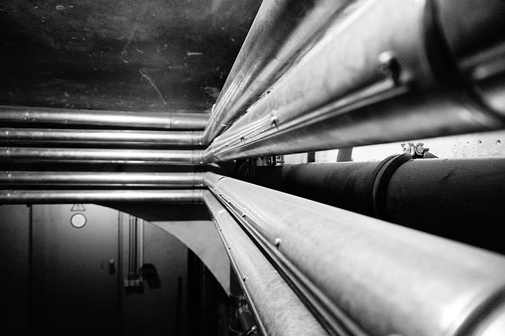 pipes, heating tube, perspective, indoors, no people, architecture, subway station