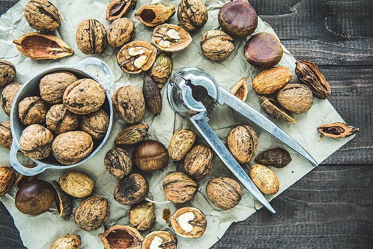 seeds, nut, food, table
