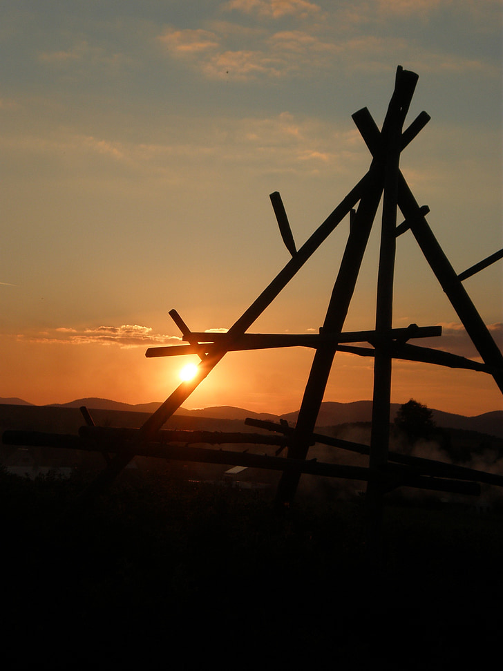 Sonnenuntergang, Hay, die scharfe, Mähen, Trocknung