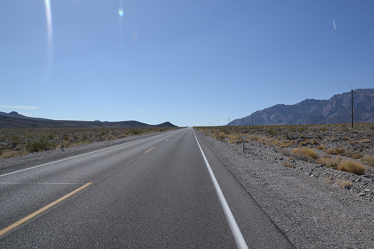 közúti, autópálya, Amerikai Egyesült Államok, Route 66, aszfalt, útvonal, sivatag