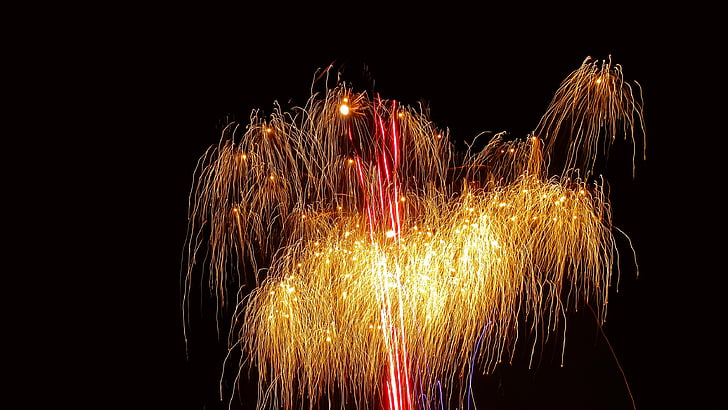 fyrverkerier, nyårsafton, raket, Sky, ljuseffekt, Fireworks raket, Nyårsdagen