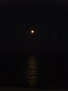 luna, polna luna, noč, mesečini, teme, črna, temno