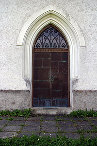 arc apuntat, porta d'entrada, porta, l'església porta, casa, edifici, l'entrada