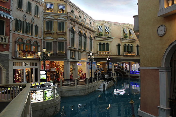 Macau, Kasino, Venesia, Canal, arsitektur, Venesia - Italia, Eropa