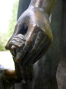 skulptuur, käsikäes, lapse käsi, ema ja laps, Berliin, Walter sutkowski, Art
