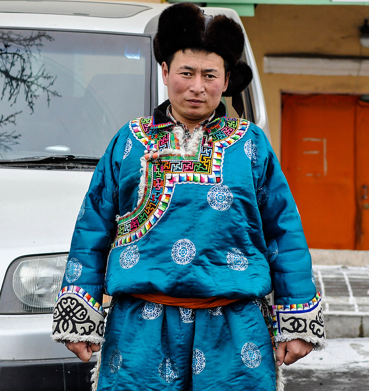 man, Mongools, Aziatische, etniciteit, Portret, traditionele, Levensstijlen
