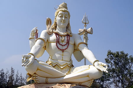 lord shiva, statue, god, hindu, religion, architecture, 85 feet