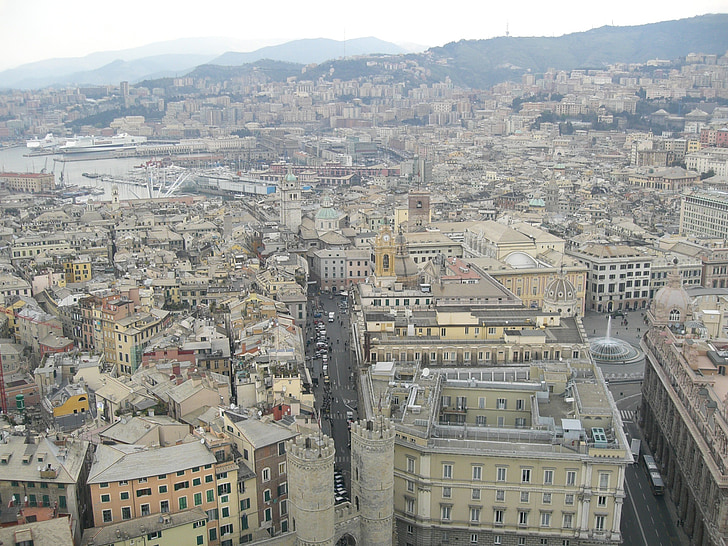 Gènova, Itàlia, visió de conjunt, ciutat, Centre