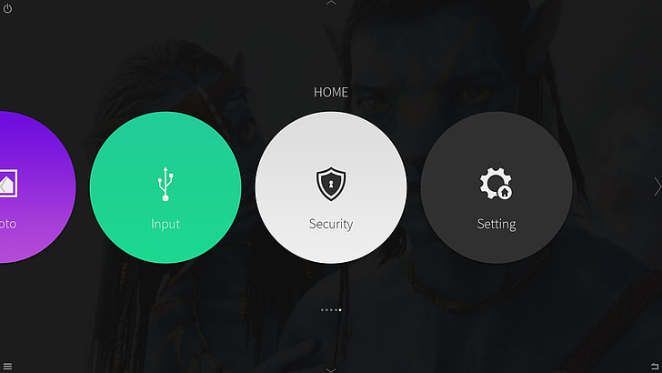 interface utilisateur, cercle, menu TV