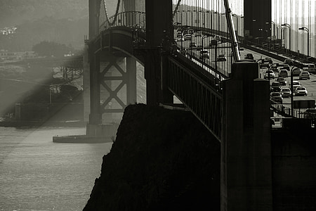Мостът Голдън Гейт, висящ мост, мост, Сан мохамедански, Бей, забележителност, САЩ